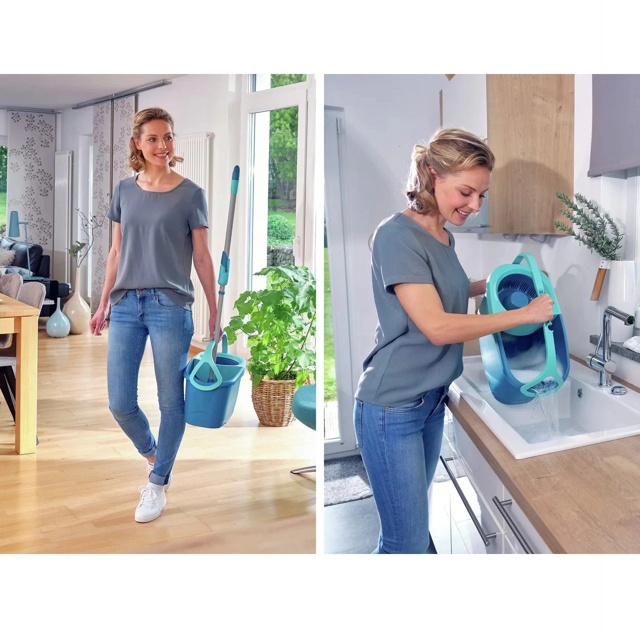 Leifheit Clean Twist Disc Ergo Mop and Bucket Set S252101 - Image 8