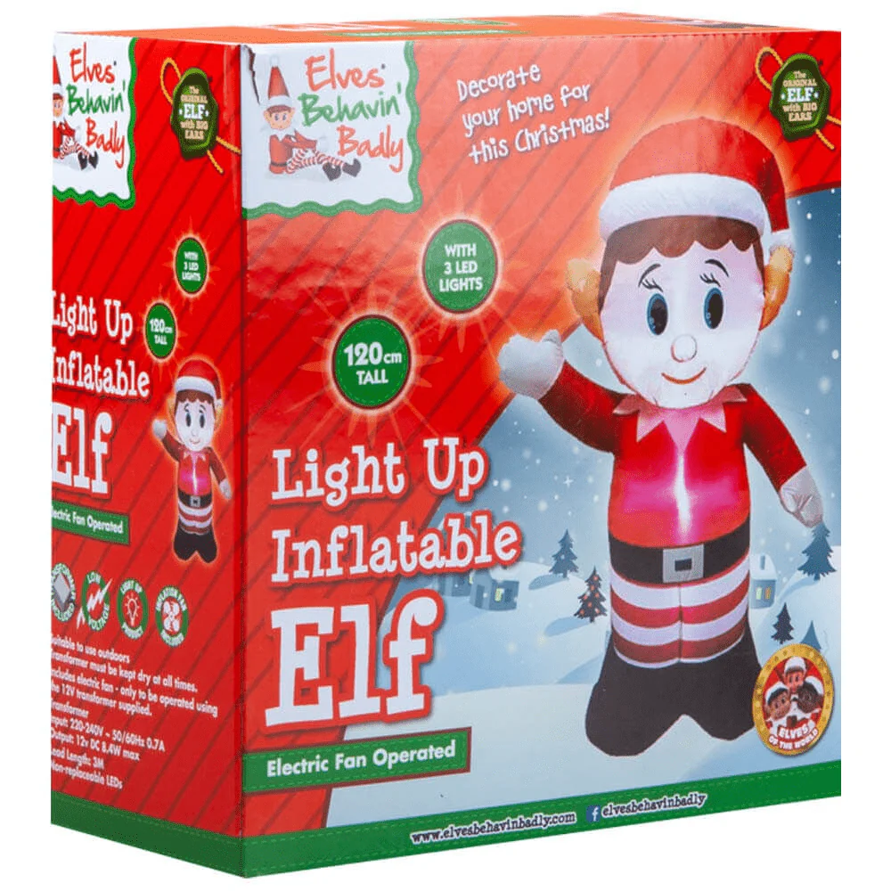 Light Up Inflatable Elf 120cm - Image 3