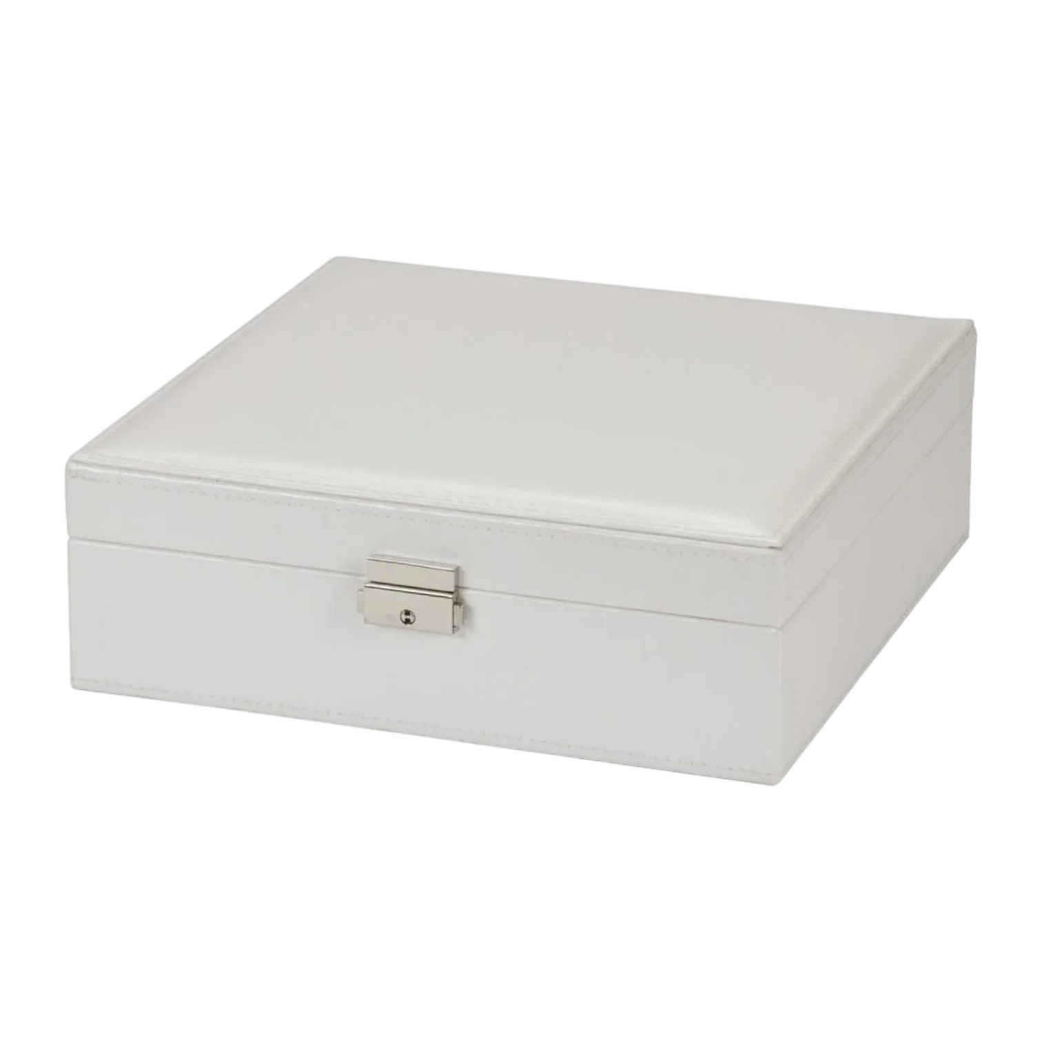 Lisa Metallic Sheen Jewellery Box – Light Ivory