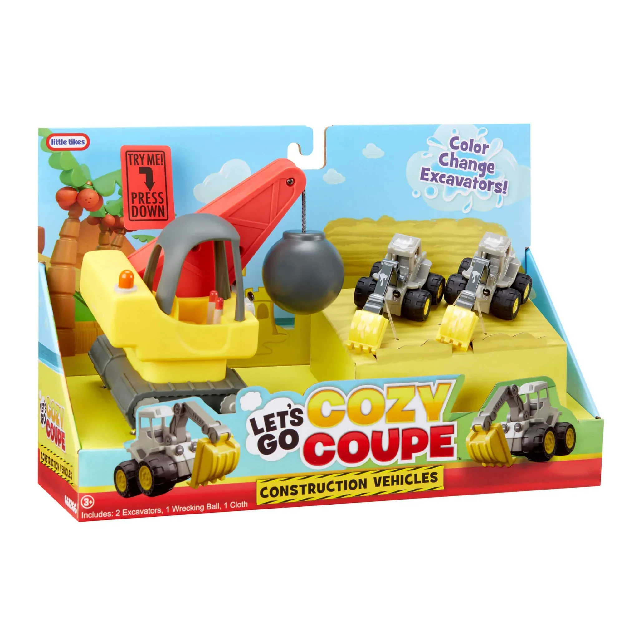 Little Tikes Lets Go Cozy Coupe 3pk Construction Vehicles