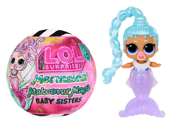 LOL Surprise Mermaids! Makeover Magic Baby Sisters with Colour-Change Mermaid Tails