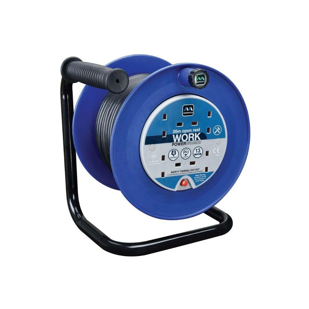 Luceco Masterplug 25M 4 Socket 13Amp Cable Reel