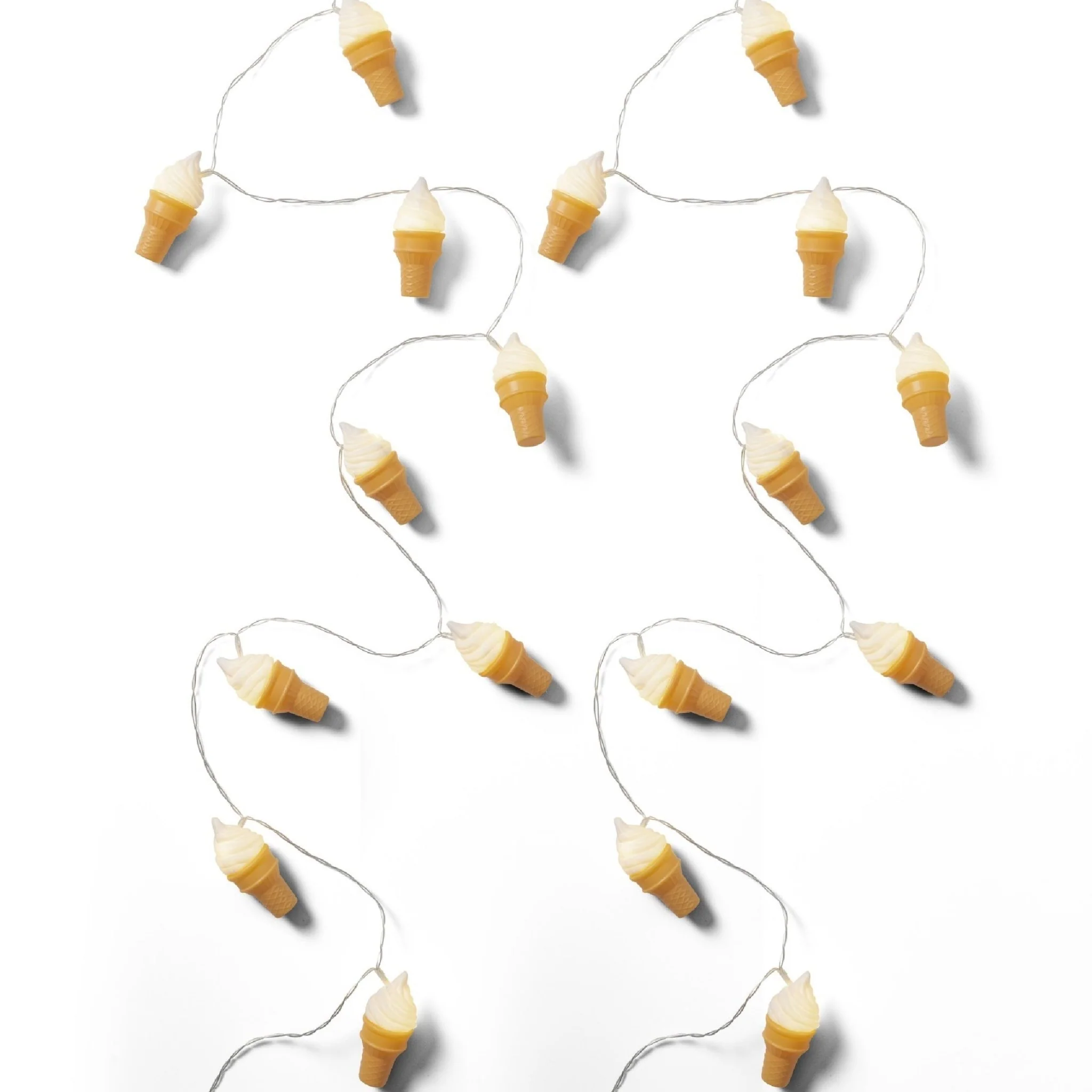 Lumineo Ice Cream Cones String Light with Warm White LEDs