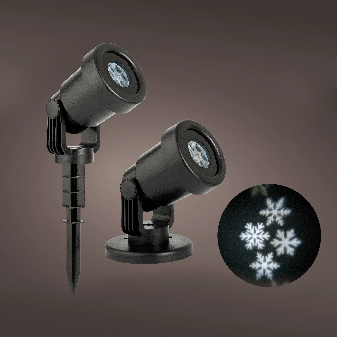 Lumineo LED Snowflakes Projector with Rotating Effect