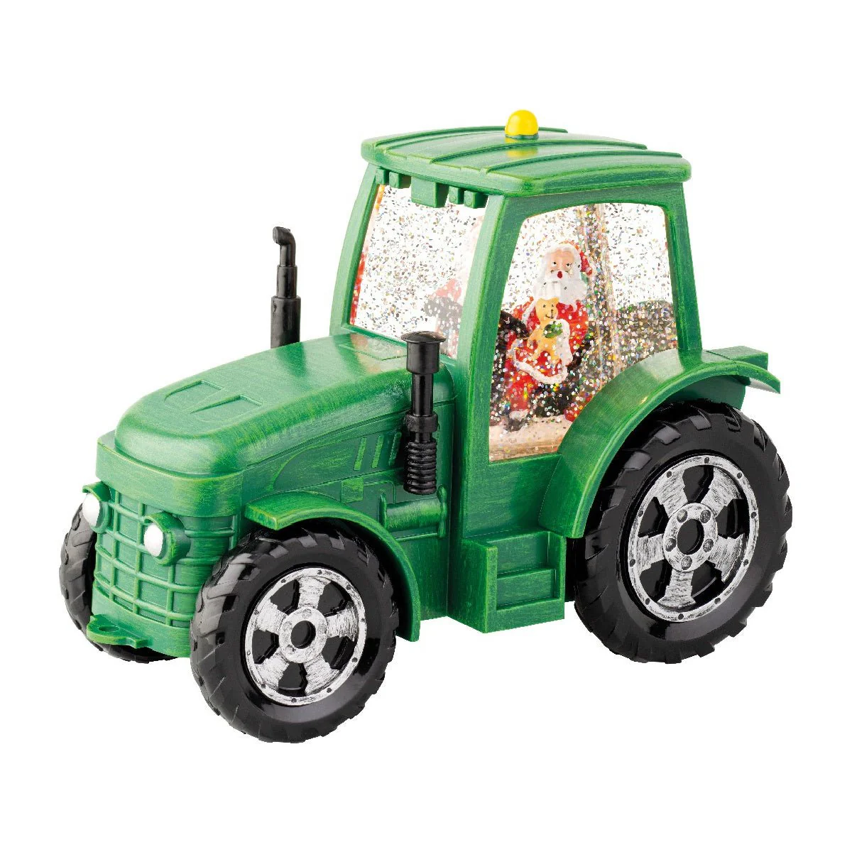 Lumineo LED Water Spinner Santa in Tractor Steady Battery Operated