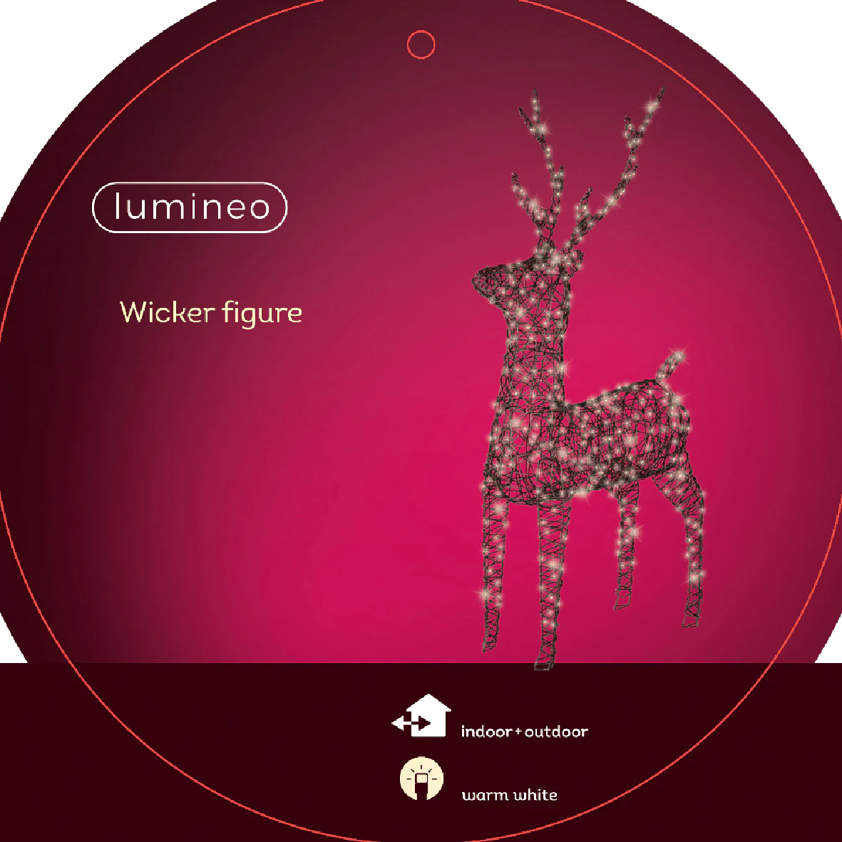 Lumineo Micro LED Wicker Reindeer 160cm - Image 2