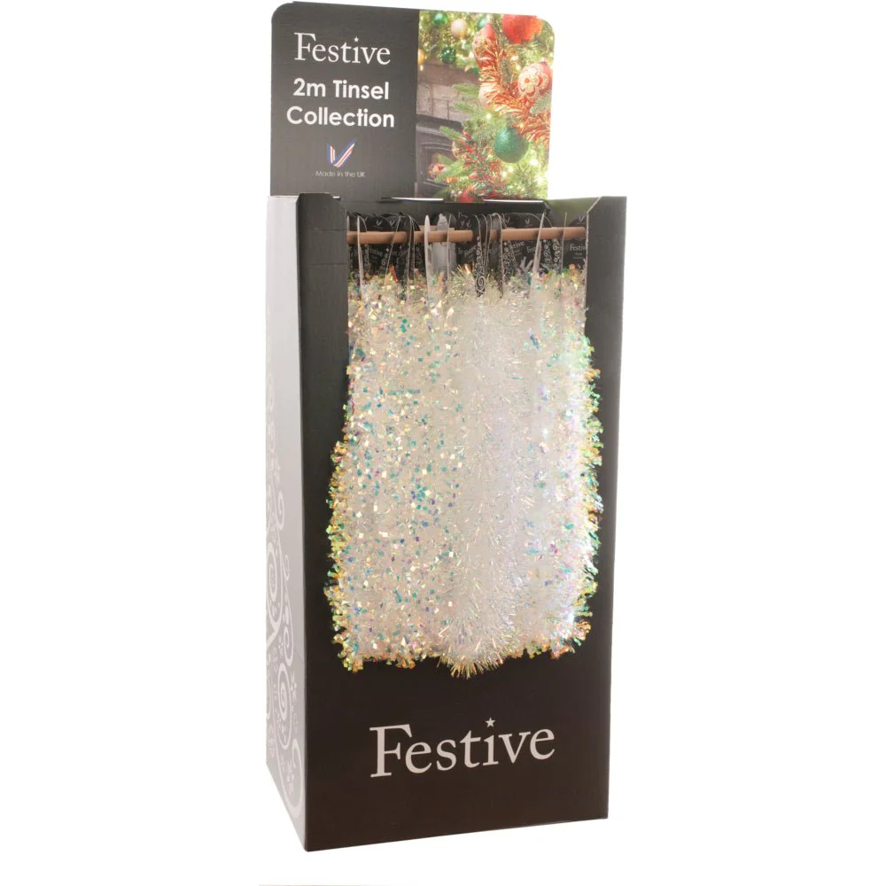 Luxury Iridescent Tinsel - 2m x 7.5cm PO09326
