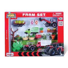 Maisto Mini Working Machines - Super Farm Set Massey Ferguson