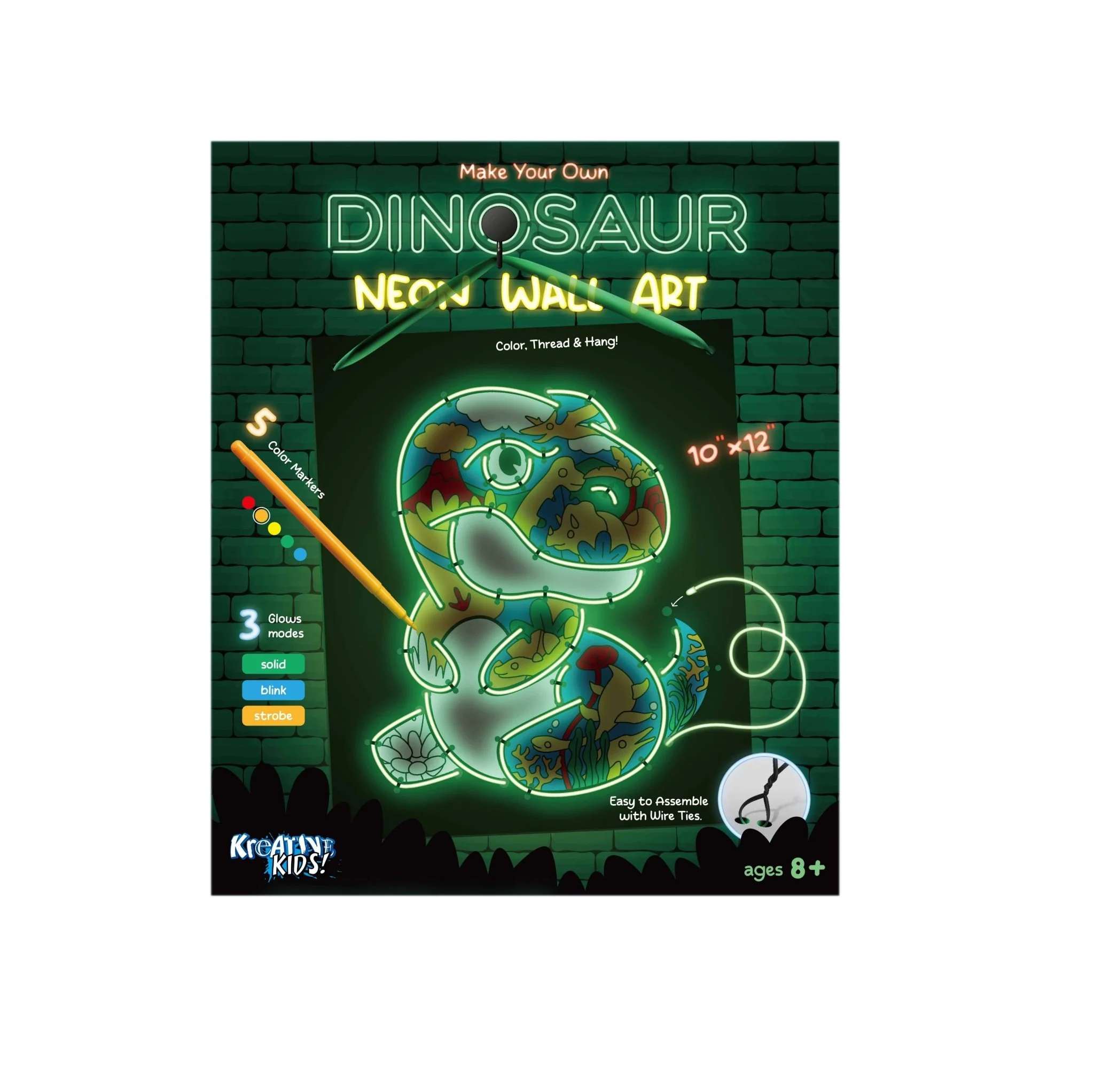 Make Your Own Dinosaur Neon Wall Art