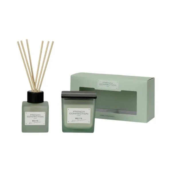 Mango Mojito Candle & Diffuser Gift Set by French Connection 100ml/220g
