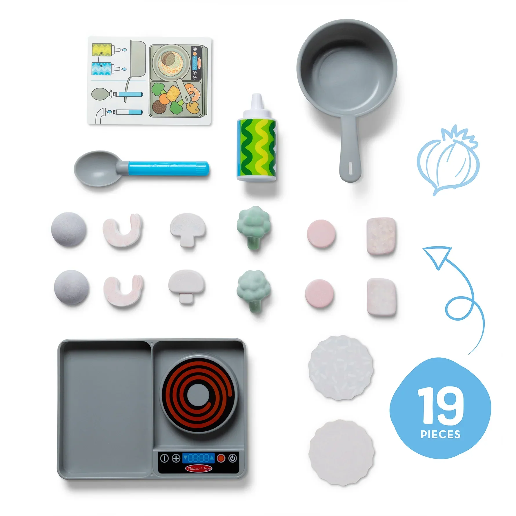 Melissa & Doug Simmer & Stir Stove Top Play Set - Image 4