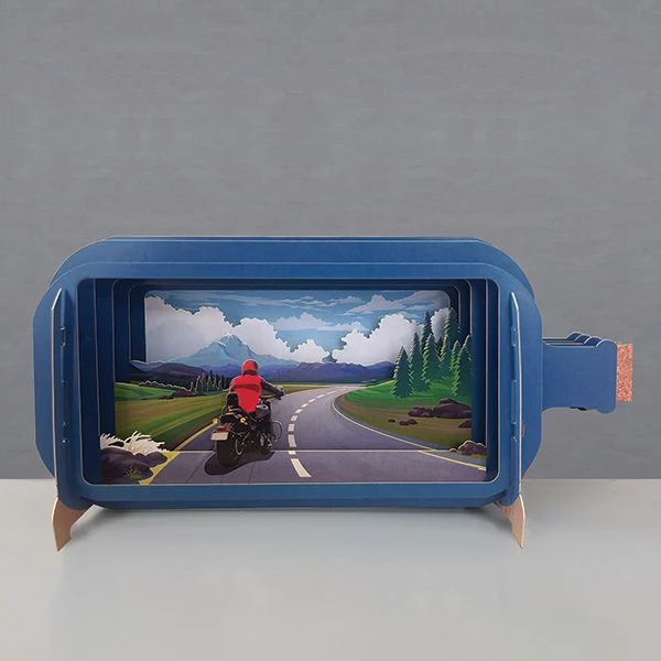 Message in a Bottle 3D Card Moto Biker MIB219