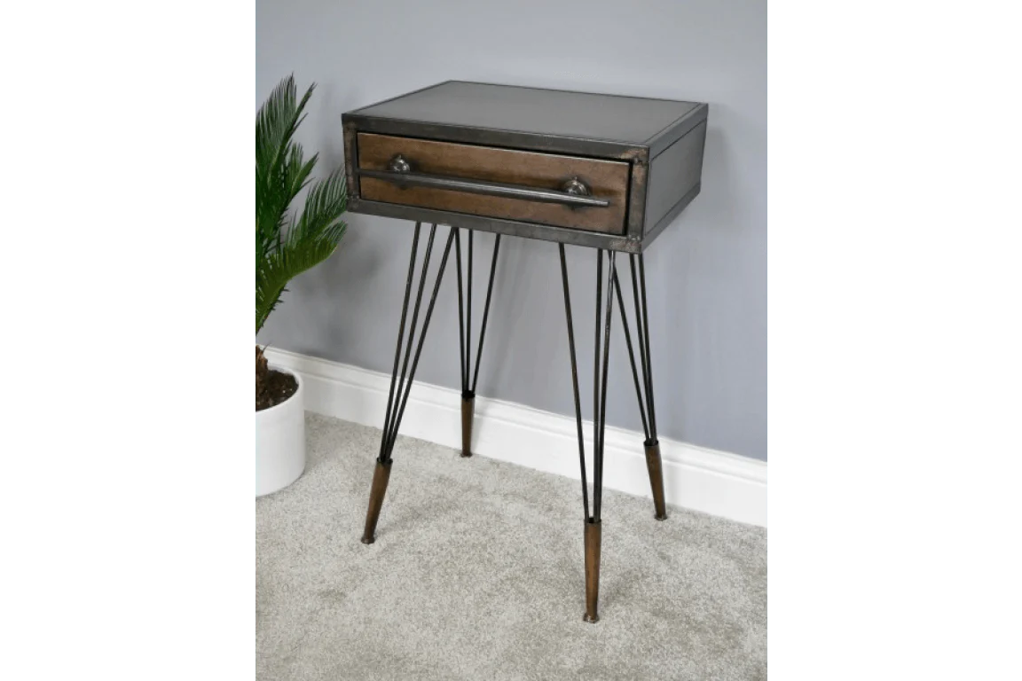 Metal Bedside Cabinet 1 Drawer - Image 3