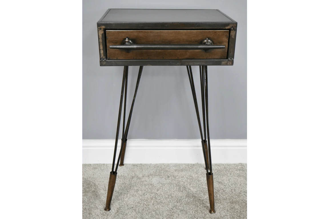 Metal Bedside Cabinet 1 Drawer - Image 5