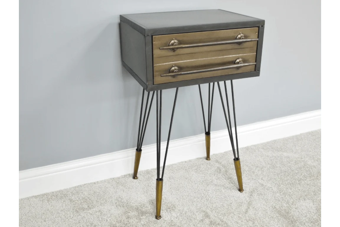 Metal Bedside Cabinet 69cm - Image 2