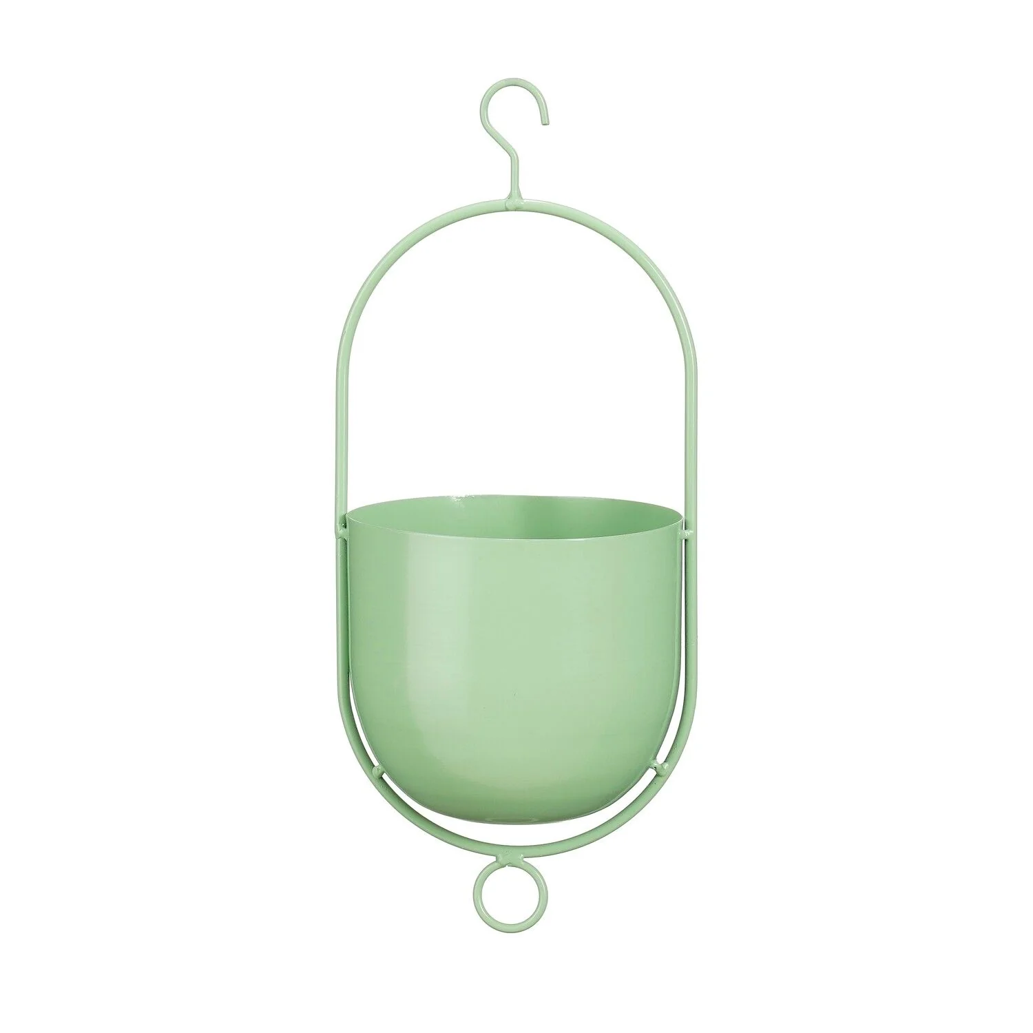 Mica Decorations Bob Hanging Flower Pot Holder Mint Green 15 x 14 x 36cm