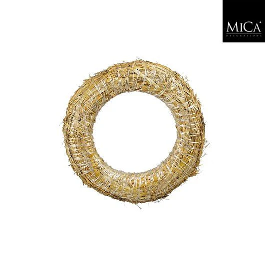 Mica Decorations Straw Wreath - H3 x Ø20 cm - Brown