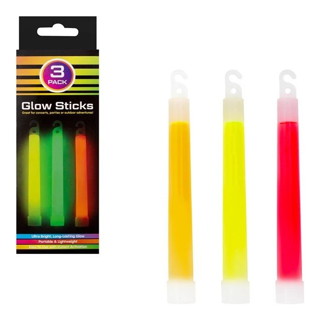 Milestone 3 Pack 15cm Glow Sticks