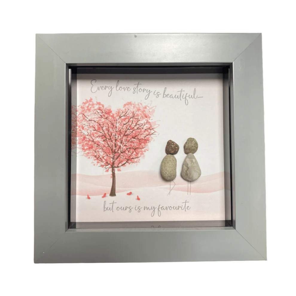 Mini Pebble Art Every Love Story is Beautiful - Grey