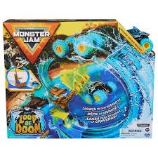 Monster Jam 1.64 Stunt Playset Megalodon Loop Of Doom