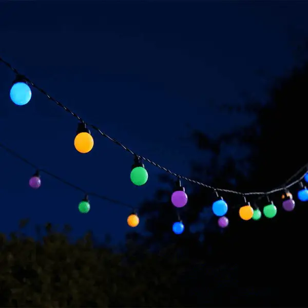 MultiPower Festoon String Light - Set of 30 - Solar & Plugin