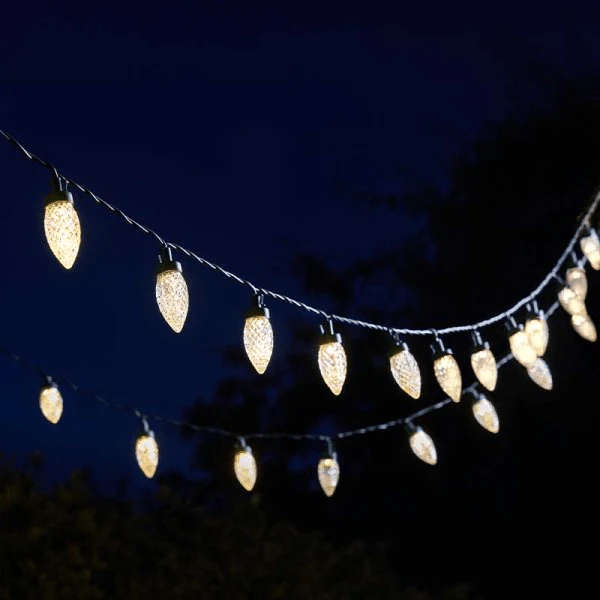 MultiPower Pine Cone String Lights - Set of 30 - Solar & Plugin - Image 2