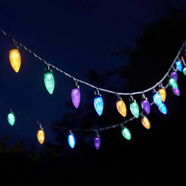 MultiPower Pine Cone String Lights - Set of 30 - Solar & Plugin - Image 3