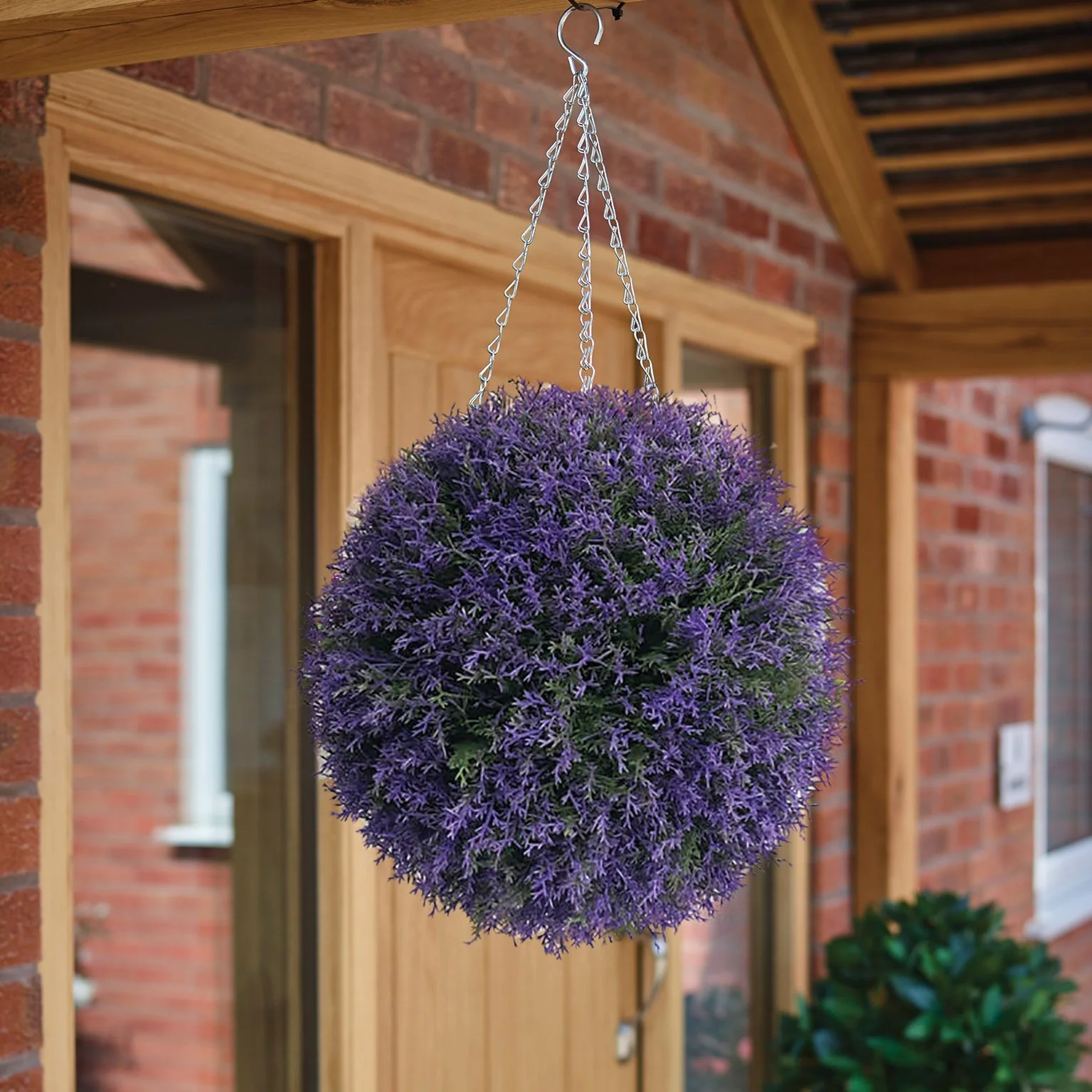 Nearly Natural Topiary Ball Purple Heather Effect 30cm