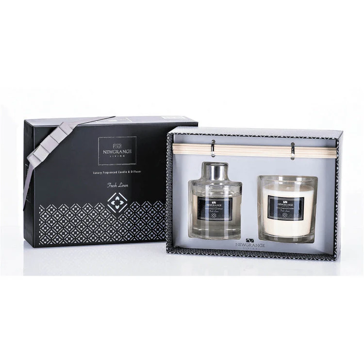 Newgrange Living Fresh Linen Candle & Diffuser Set