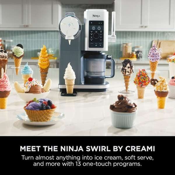 Ninja Swirl by CREAMi 13-in-1 Soft Serve & Ice Cream Maker NC701UK - Image 2
