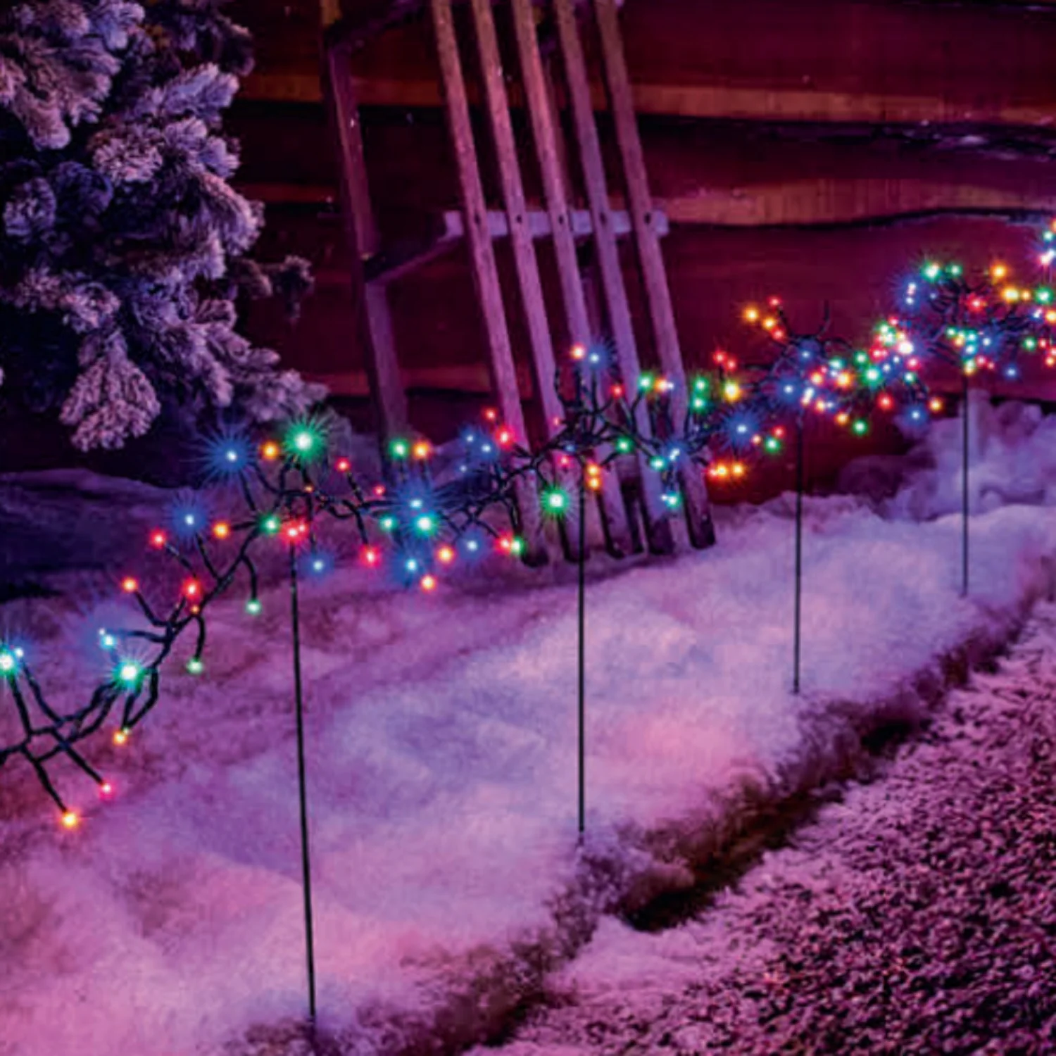 Noma 480 Multicolour Multifunction Cluster Lights With 6 Stakes