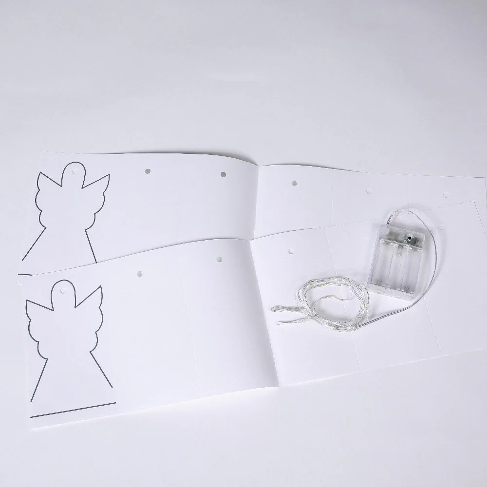 Noma DIY Paper String Light - White Angel With Warm White Leds - Image 2