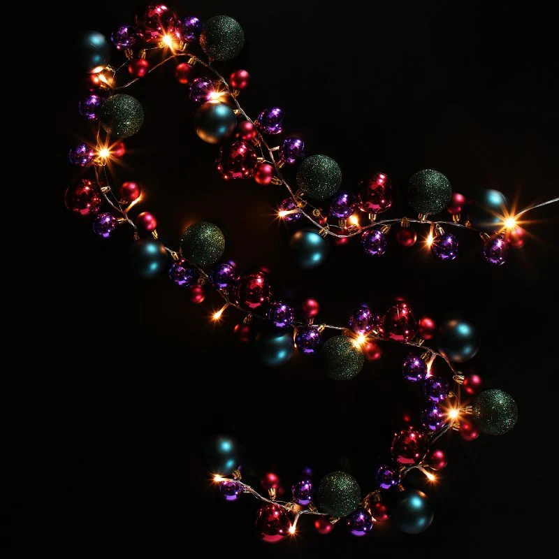 Noma Multi Bauble Cluster Garland 2.2m - Battery Operated