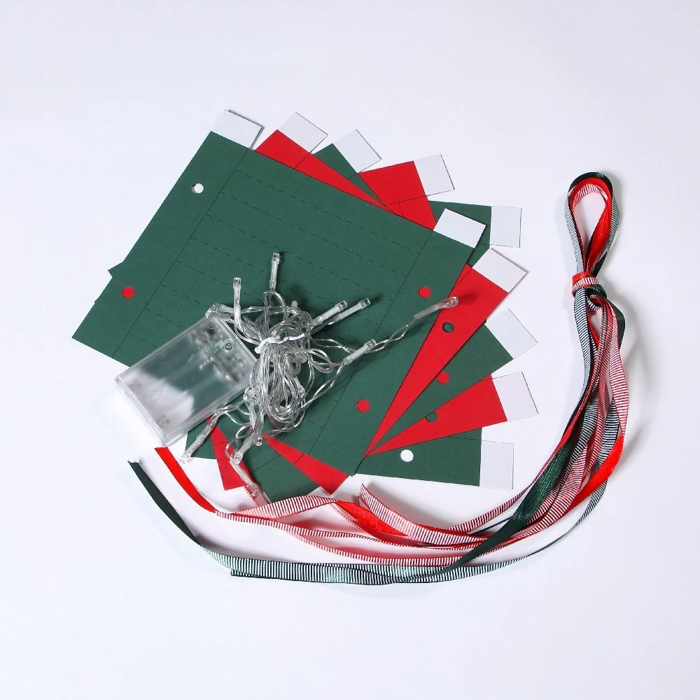 Noma Set Of 5 DIY Paper Lanterns With Icicle Light Chain - Image 2