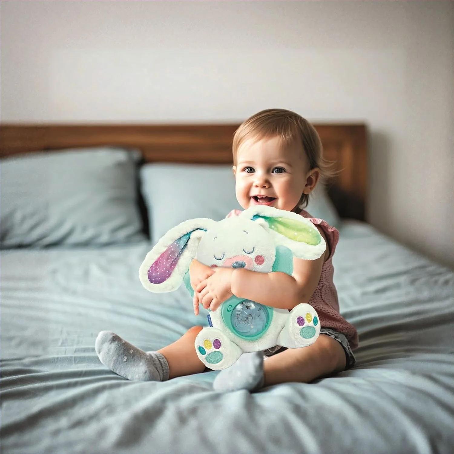 Northern Lights Arctic Bunny Projector Plush - Image 2