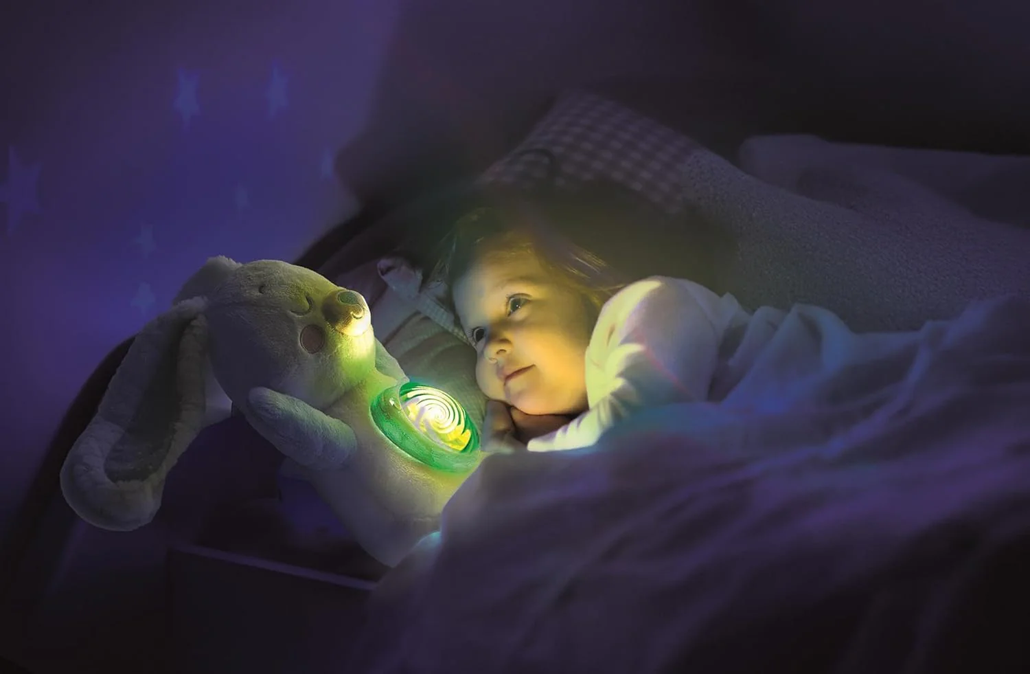 Northern Lights Arctic Bunny Projector Plush - Image 4