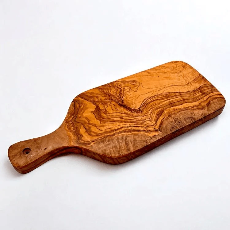 Olive Wood Cutting Board with Handle 23cm