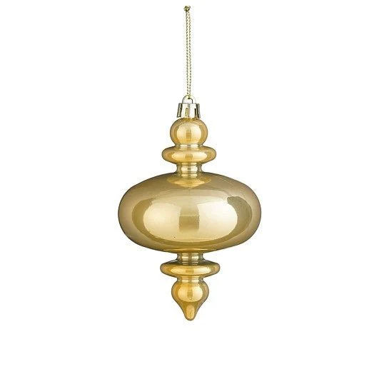 Ornament Finial Gold Pearl 15x8.5cm