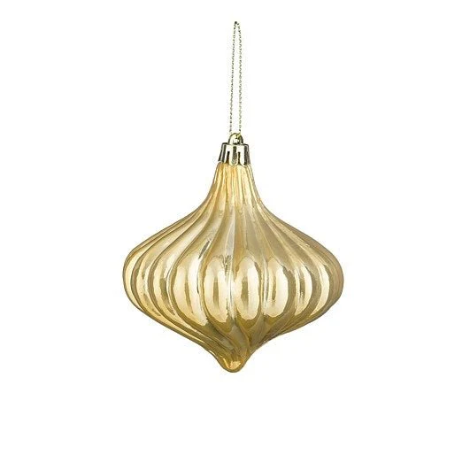 Ornament Onion Gold Pearl 9x10cm - Image 2