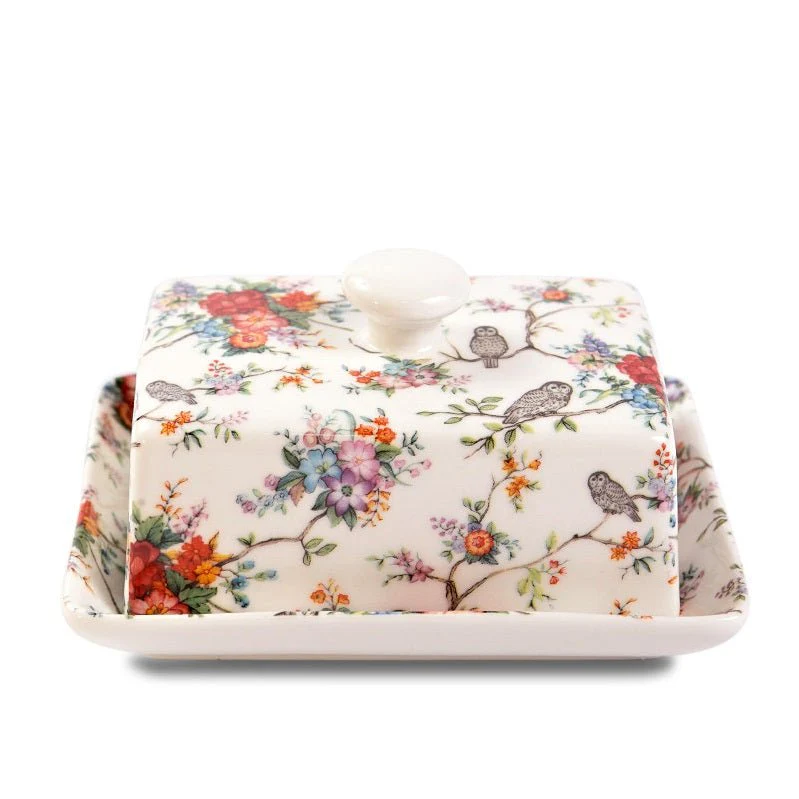 Owly Fowly Covered Butter Dish