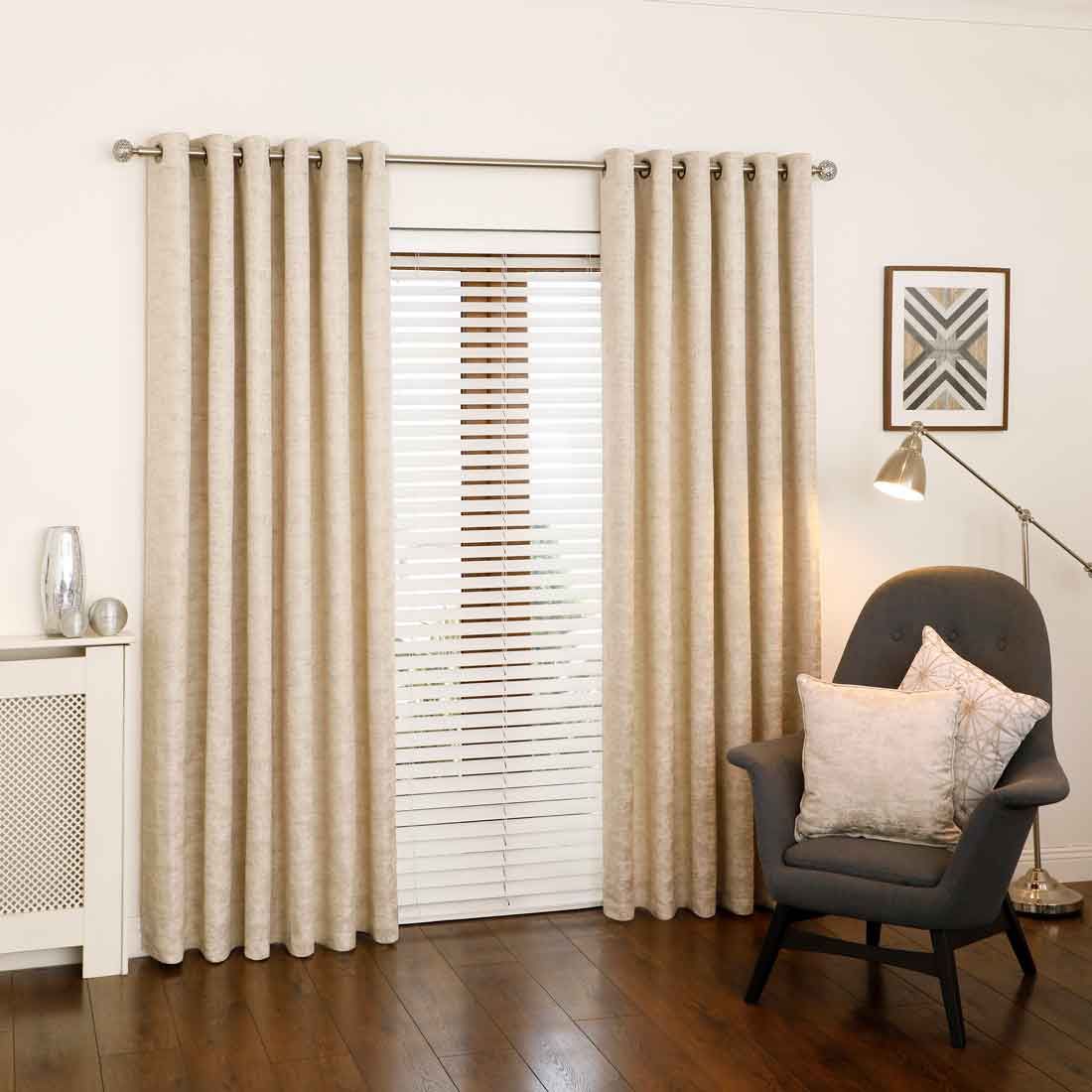 Parkin Pearl Eyelet Curtains 90 x 90