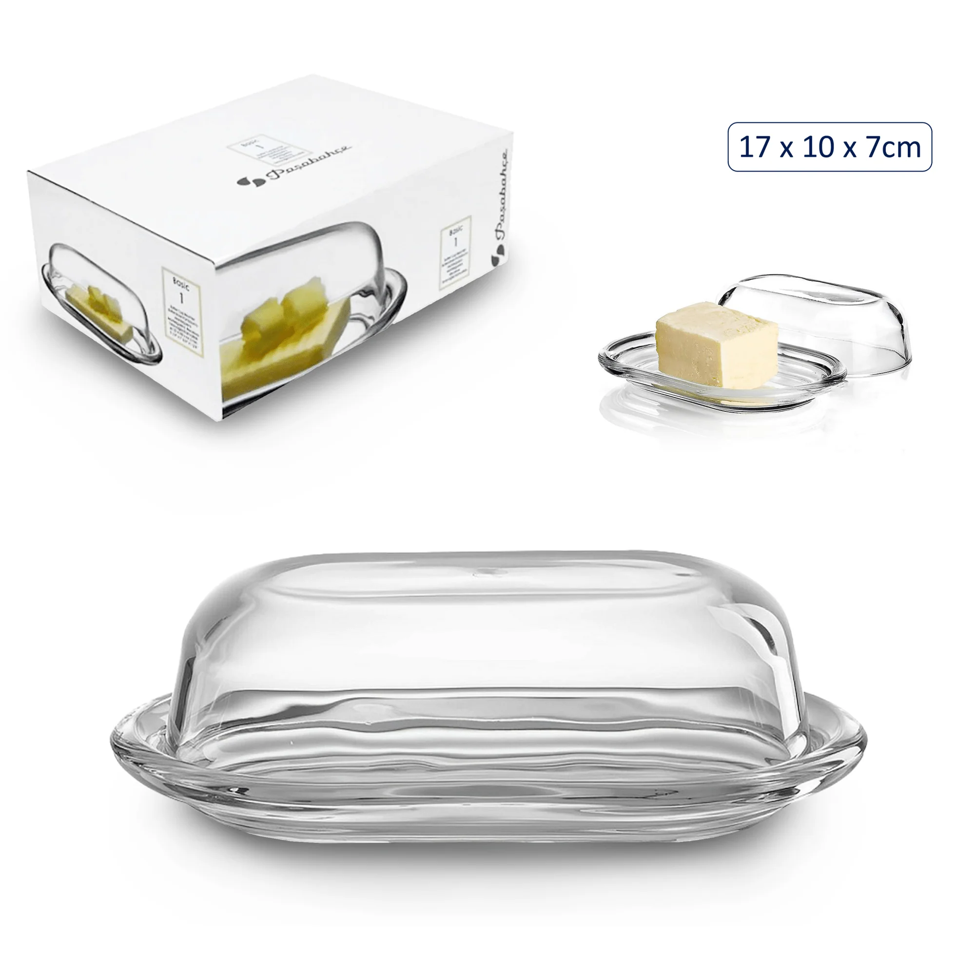 Pasabahce Glass Butter Dish