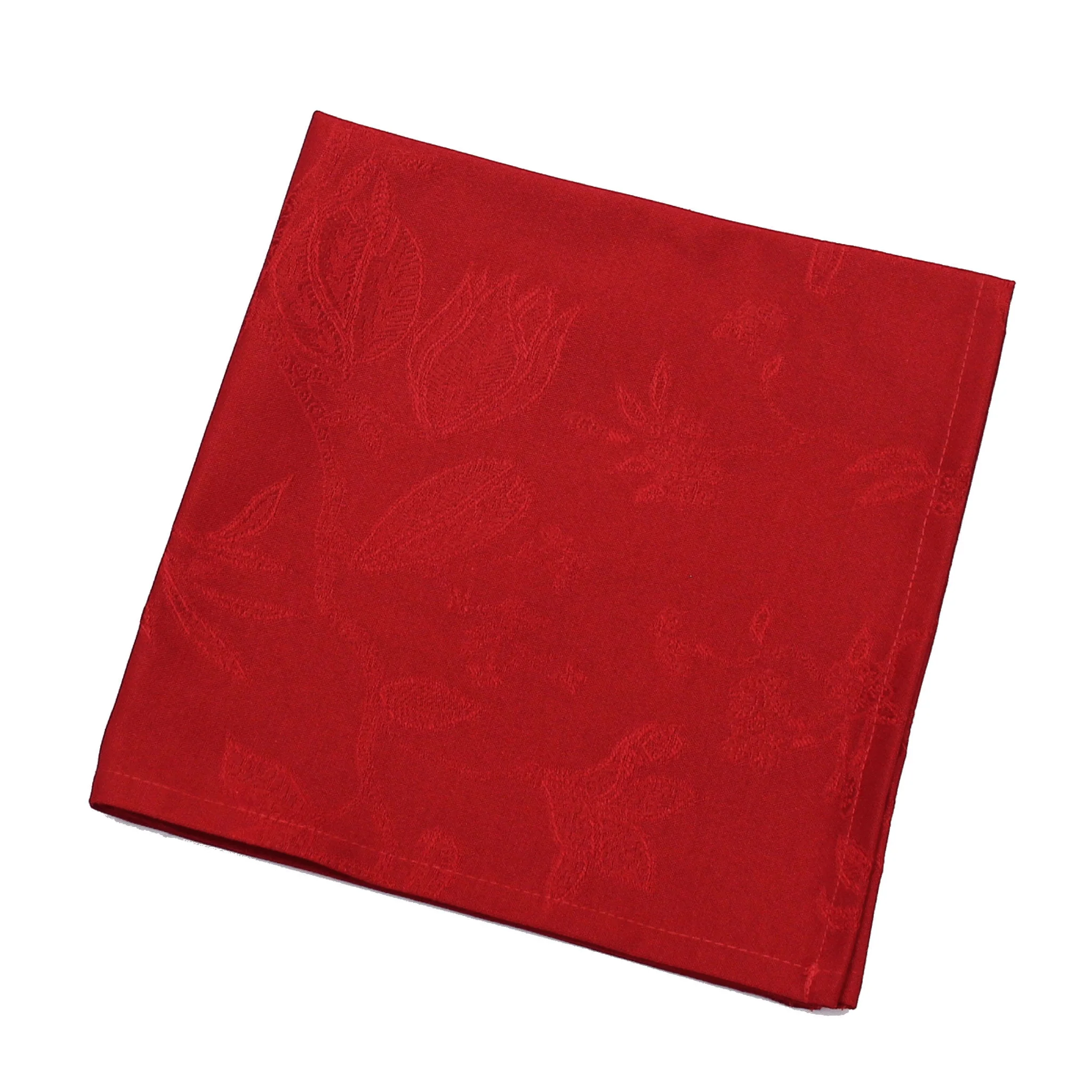 Peggy Wilkins Christabel Damask Christmas Napkin Red 45x45cm