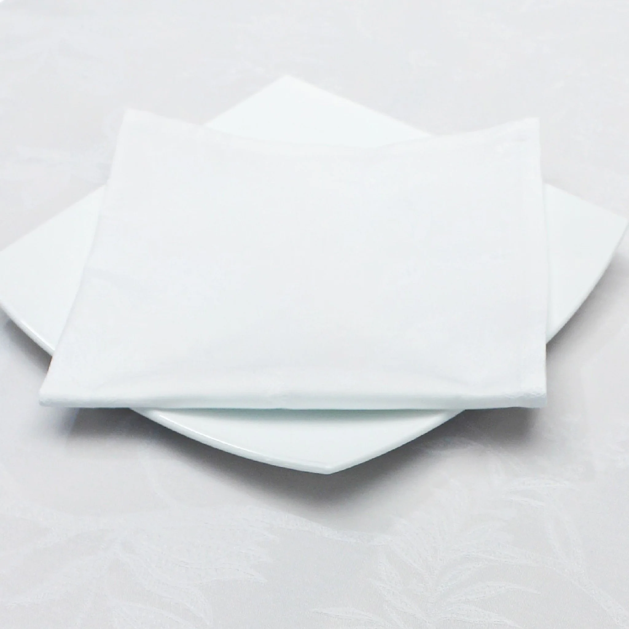 Peggy Wilkins Christabel Damask Christmas Napkin White 45x45cm