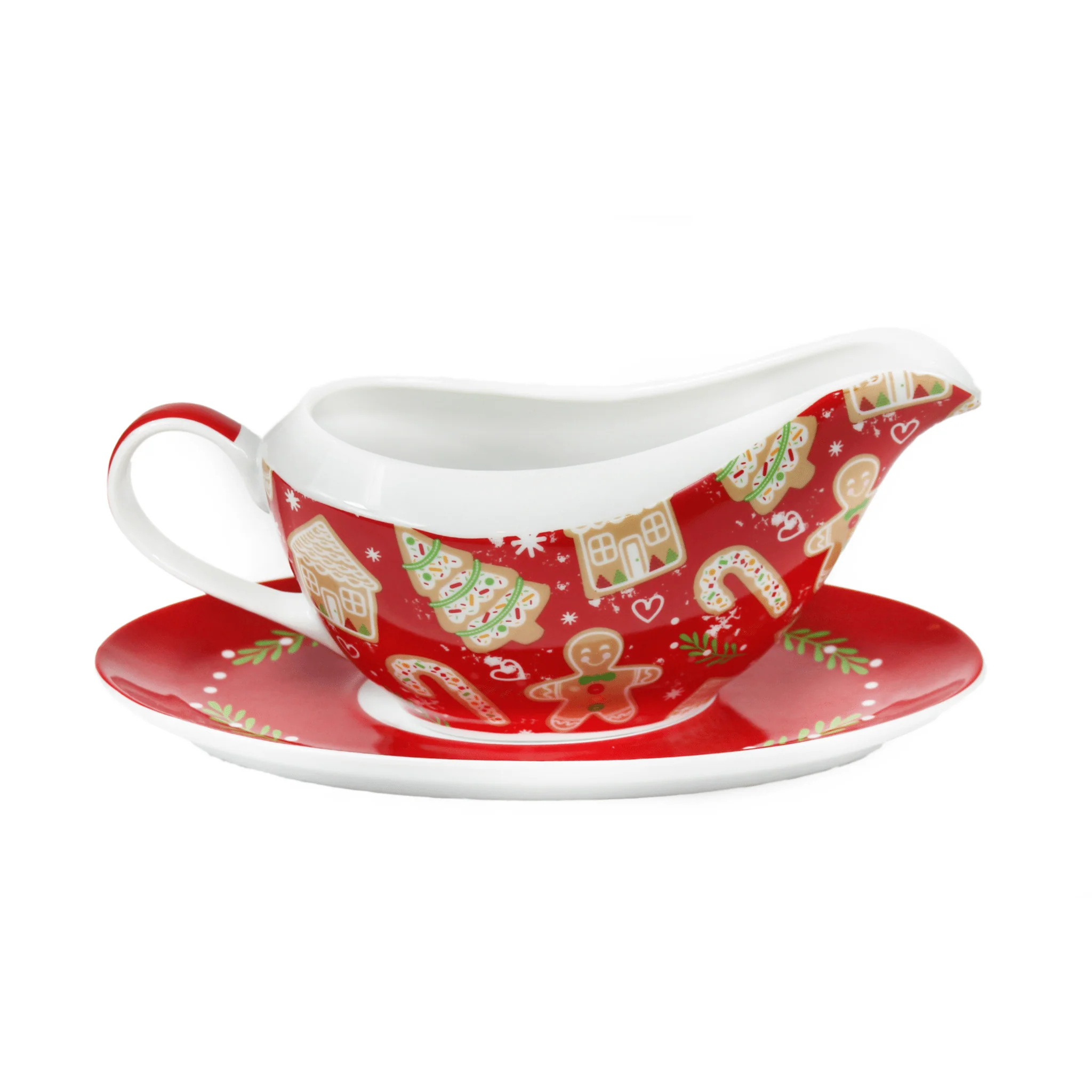 Peggy Wilkins Sugar Cookies Ceramic Gravy Boat & Saucer Set