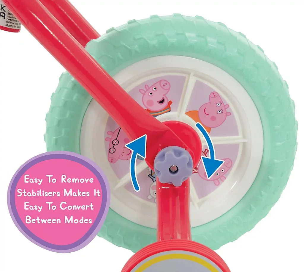 Peppa Pig My First 2 in 1 10″ Training Bike - Image 5