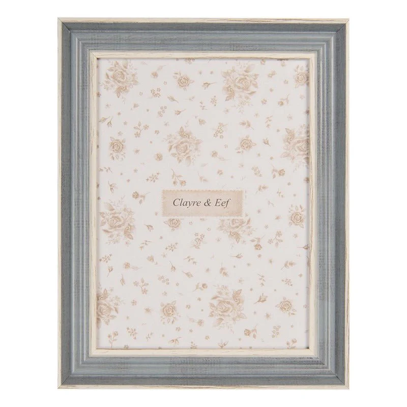Photo Frame 13 x 18cm Blue MDF Rectangle Bohemian
