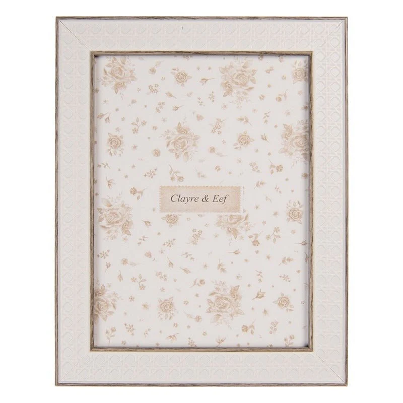 Photo Frame 15 x 20cm White MDF Rectangle Bohemian
