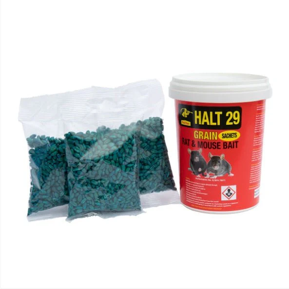 Pied Piper Halt 150g Grain Sachets Rat and Mouse Bait (3x50g)