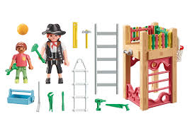 Playmobil Carpenter works at the Playground - Image 3